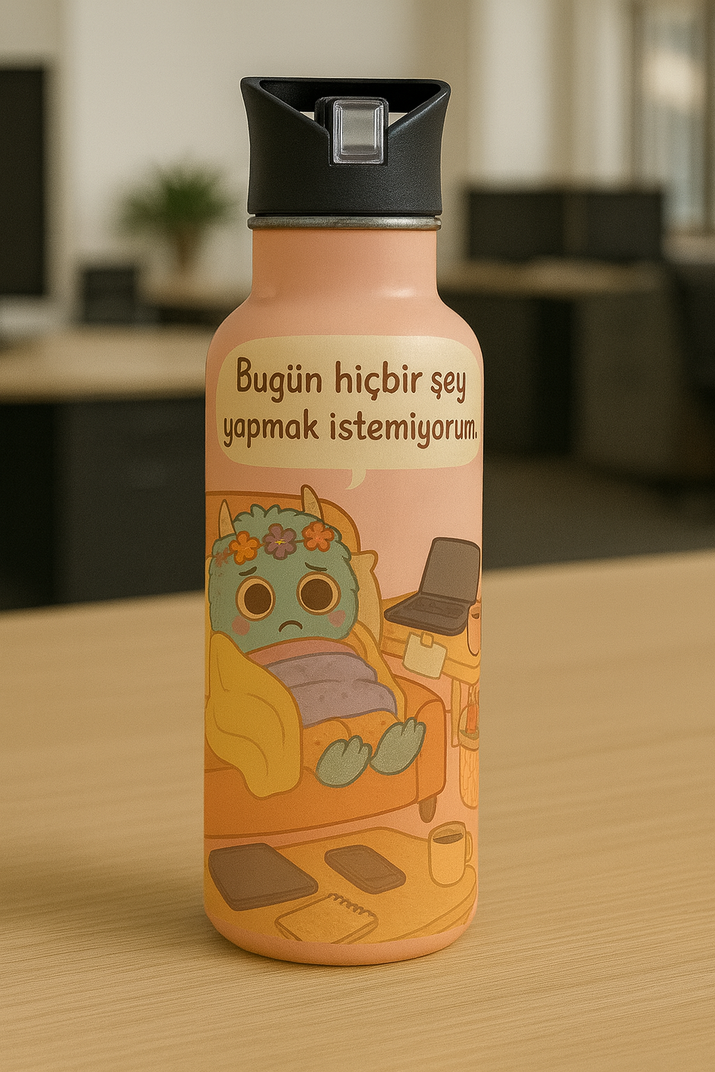 Tembel Tasarım Çelik Matara