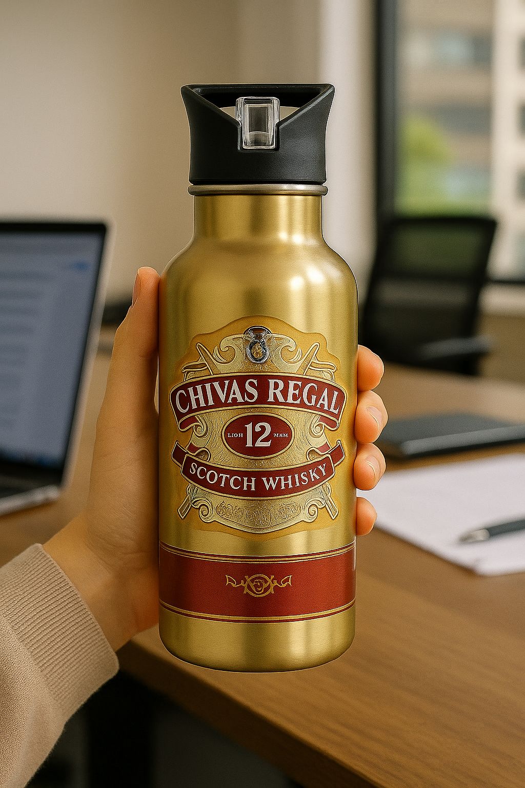 Chivas Gold Tasarım Çelik Matara