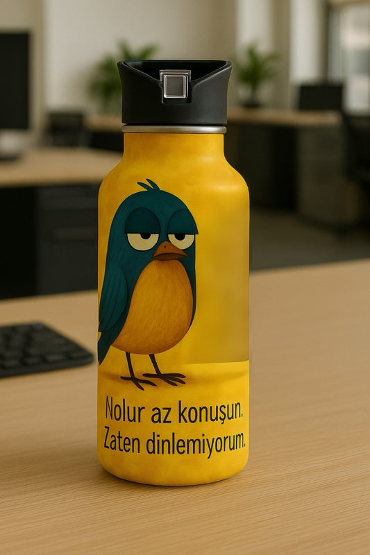 Az Konuşun Tasarım Çelik Matara